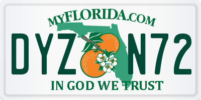 FL license plate DYZN72
