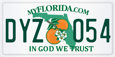 FL license plate DYZO54
