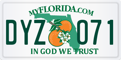 FL license plate DYZO71