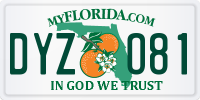 FL license plate DYZO81
