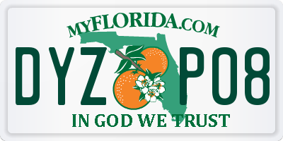 FL license plate DYZP08