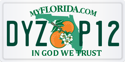 FL license plate DYZP12