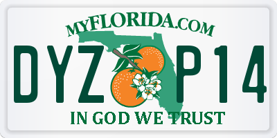 FL license plate DYZP14