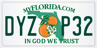 FL license plate DYZP32