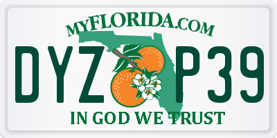 FL license plate DYZP39