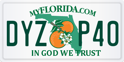 FL license plate DYZP40