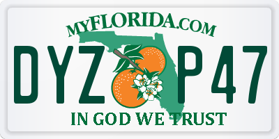 FL license plate DYZP47