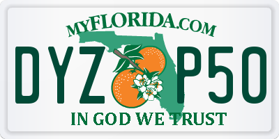 FL license plate DYZP50