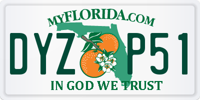 FL license plate DYZP51