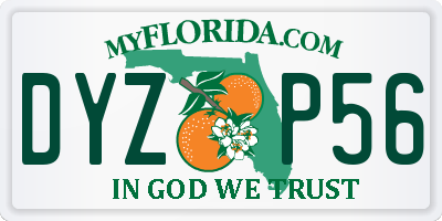 FL license plate DYZP56