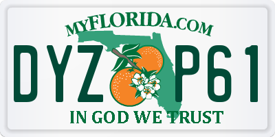 FL license plate DYZP61