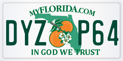 FL license plate DYZP64