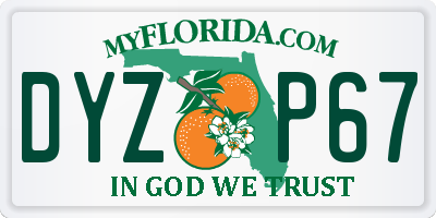 FL license plate DYZP67