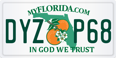 FL license plate DYZP68