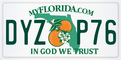 FL license plate DYZP76