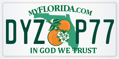 FL license plate DYZP77