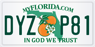 FL license plate DYZP81