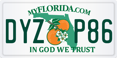 FL license plate DYZP86