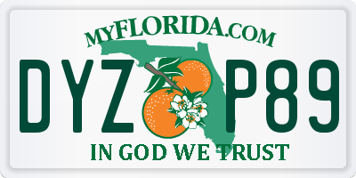 FL license plate DYZP89