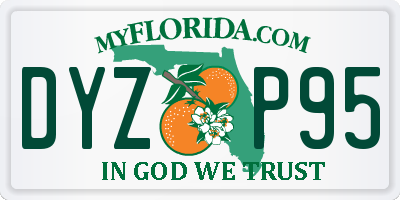 FL license plate DYZP95
