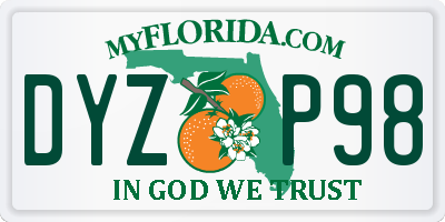 FL license plate DYZP98