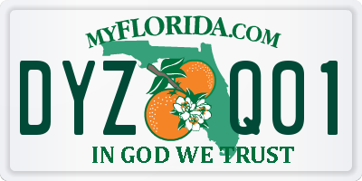 FL license plate DYZQ01