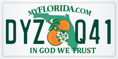 FL license plate DYZQ41
