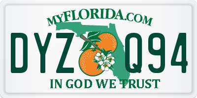 FL license plate DYZQ94