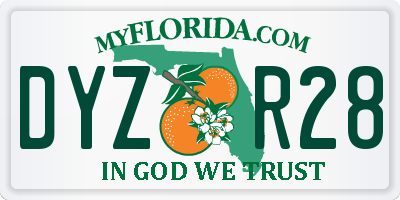 FL license plate DYZR28