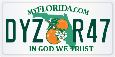 FL license plate DYZR47