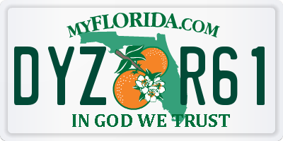 FL license plate DYZR61