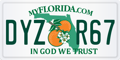FL license plate DYZR67