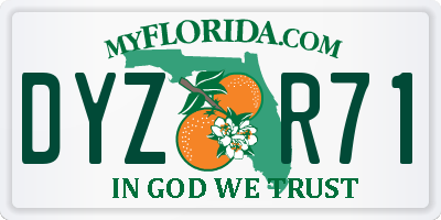 FL license plate DYZR71