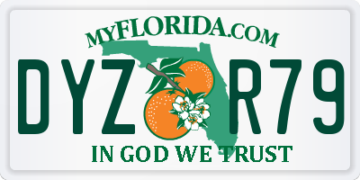 FL license plate DYZR79
