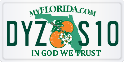 FL license plate DYZS10