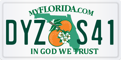 FL license plate DYZS41