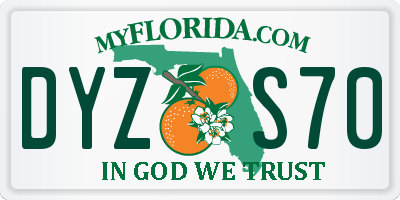 FL license plate DYZS70