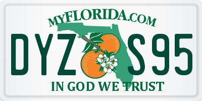 FL license plate DYZS95