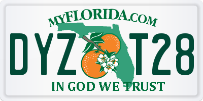 FL license plate DYZT28