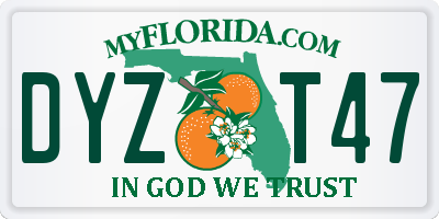 FL license plate DYZT47