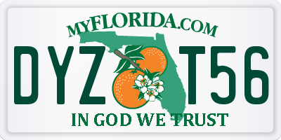 FL license plate DYZT56