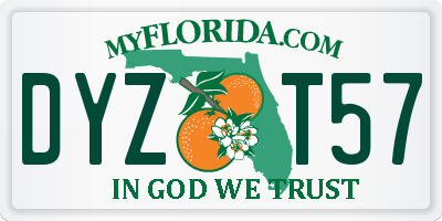 FL license plate DYZT57