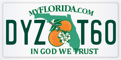FL license plate DYZT60