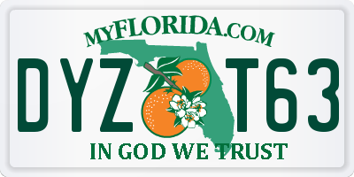 FL license plate DYZT63