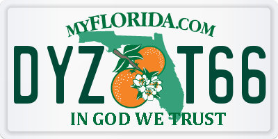 FL license plate DYZT66