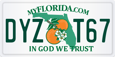 FL license plate DYZT67