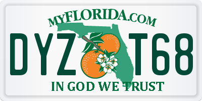 FL license plate DYZT68