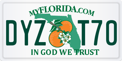 FL license plate DYZT70