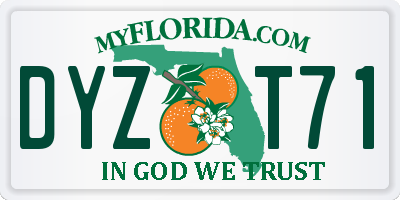 FL license plate DYZT71