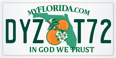 FL license plate DYZT72